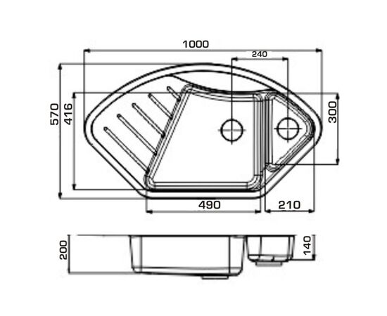 Мийка кухонна GRANADO Barcelona avena (gr1102), зображення 6 Мийка кухонна GRANADO Barcelona avena (gr1102), зображення 6