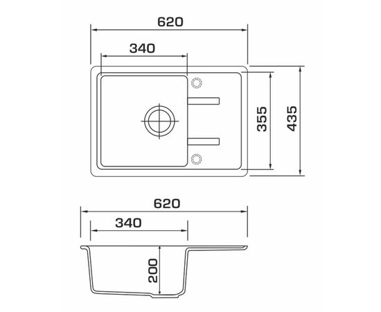 Мойка кухонная GRANADO PALMA white (gr2005), изображение 7 Мойка кухонная GRANADO PALMA white (gr2005), изображение 7