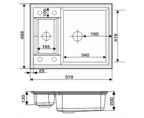 Мойка кухонная GRANADO SAMORA avena (gr0902), изображение 6 Мойка кухонная GRANADO SAMORA avena (gr0902), изображение 6