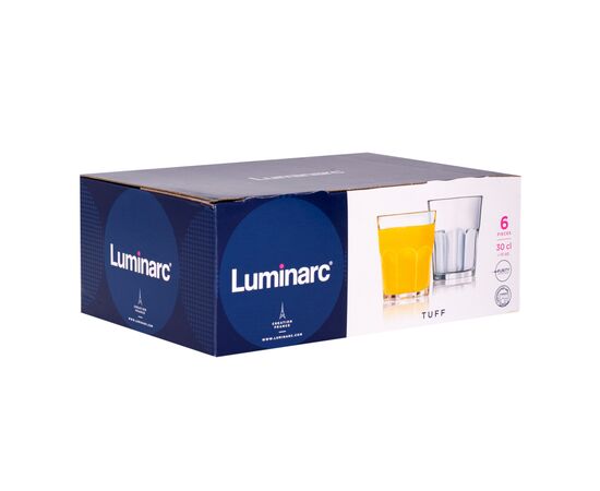 Набор стаканов Luminarc Tuff Clear 6 x 300 мл (Q2244), изображение 4 Набор стаканов Luminarc Tuff Clear 6 x 300 мл (Q2244), изображение 4