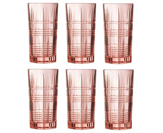 Набір склянок Luminarc Dallas Pink 6 x 380 мл (P9164/ 1), зображення 2 Набір склянок Luminarc Dallas Pink 6 x 380 мл (P9164/ 1), зображення 2