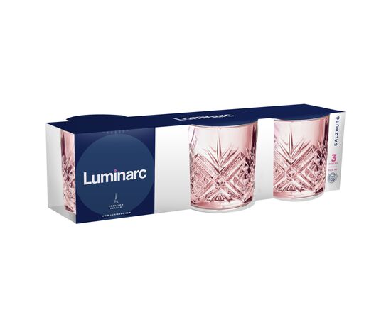 Набор стаканов Luminarc Salzburg Pink 3 x 300 мл (Q2848/1), изображение 3 Набор стаканов Luminarc Salzburg Pink 3 x 300 мл (Q2848/1), изображение 3