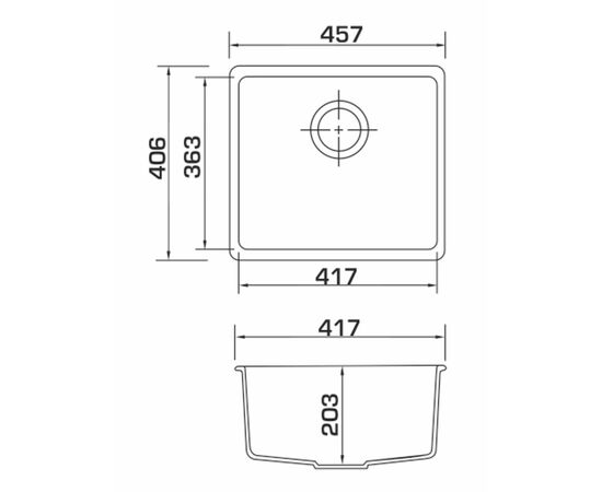 Мойка кухонная GRANADO Under top terra (gr1903), изображение 9 Мойка кухонная GRANADO Under top terra (gr1903), изображение 9