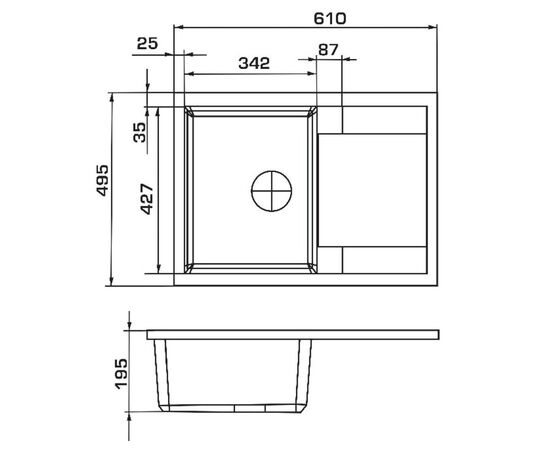 Мийка кухонна GRANADO ALTEA gris (gr1308), зображення 6 Мийка кухонна GRANADO ALTEA gris (gr1308), зображення 6