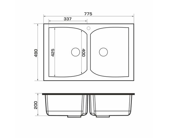 Мойка кухонная GRANADO CORDOBA white (gr1205), изображение 5 Мойка кухонная GRANADO CORDOBA white (gr1205), изображение 5