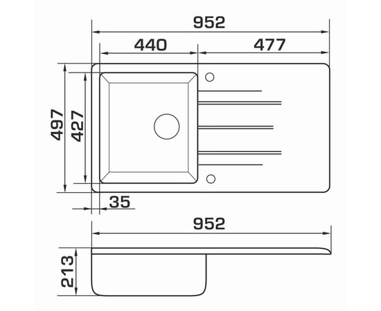 Мойка кухонная GRANADO MORA grafito (gr2609), изображение 6 Мойка кухонная GRANADO MORA grafito (gr2609), изображение 6
