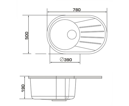 Мойка кухонная GRANADO MURCIA grafito (gr1709), изображение 9 Мойка кухонная GRANADO MURCIA grafito (gr1709), изображение 9