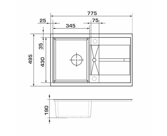 Мийка кухонна GRANADO VALENCIA gris (gr0708), зображення 6
