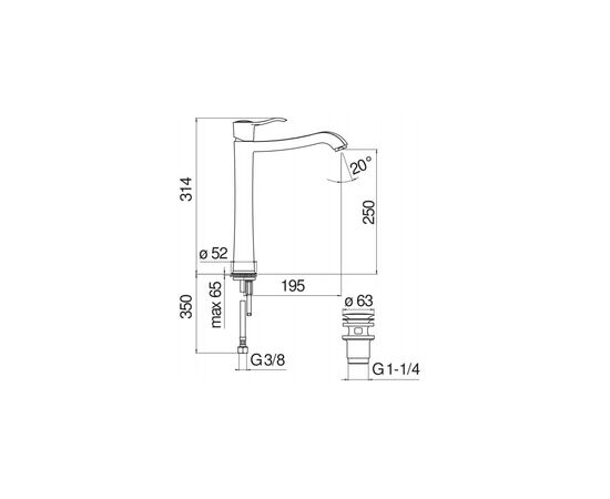 Смеситель NOBILI SI98128/2CR, изображение 2 Смеситель NOBILI SI98128/2CR, изображение 2
