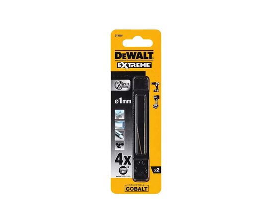 Сверло DeWALT по металлу EXTREME INDUSTRIAL COBALT HSS-CO, 1 х 34 х 12 мм, 2 шт (DT4958)
