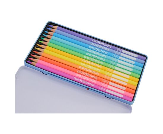 Карандаши цветные Cool For School Pastel Премиум в металлической коробке 12 цветов (CF15188), зображення 2 Карандаши цветные Cool For School Pastel Премиум в металлической коробке 12 цветов (CF15188), зображення 2