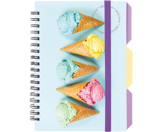 Блокнот Optima Cookies B6 с разделителями 100 листов, клетка (O20358-07)