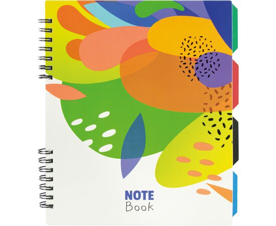Блокнот Optima Flowers, B5 с разделителями 120 листов, клетка (O20356-16)