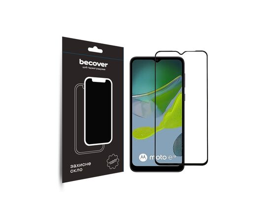 Стекло защитное BeCover Motorola Moto E13 Black (708843)