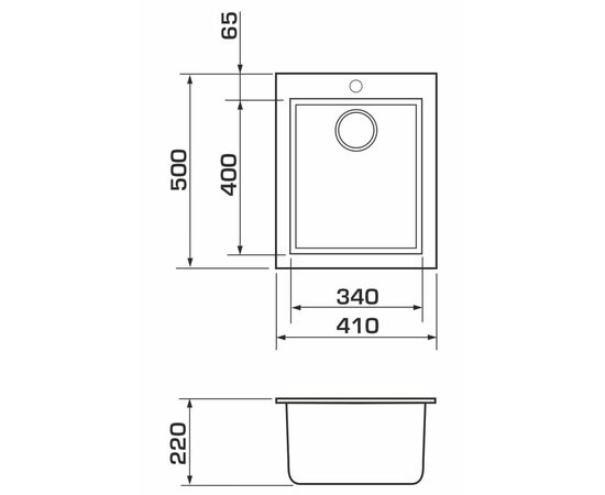 Мойка кухонная GRANADO CADIZ grafito (gr2309), изображение 6 Мойка кухонная GRANADO CADIZ grafito (gr2309), изображение 6