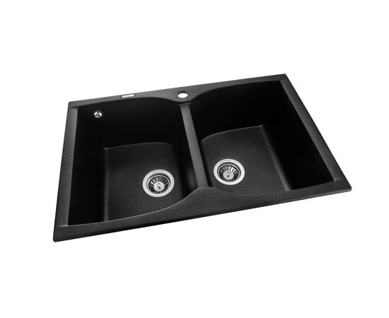 Мойка кухонная GRANADO CORDOBA black shine (gr1201), изображение 2 Мойка кухонная GRANADO CORDOBA black shine (gr1201), изображение 2