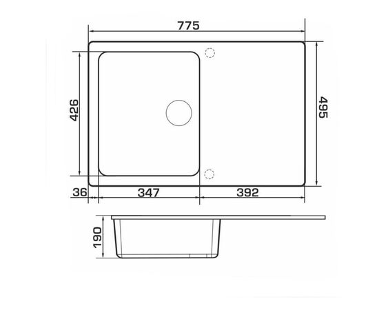Мийка кухонна GRANADO VIGO black shine (gr1401), зображення 6 Мийка кухонна GRANADO VIGO black shine (gr1401), зображення 6