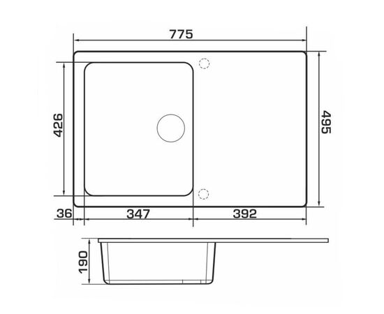Мойка кухонная GRANADO VIGO terra (gr1403), изображение 6 Мойка кухонная GRANADO VIGO terra (gr1403), изображение 6