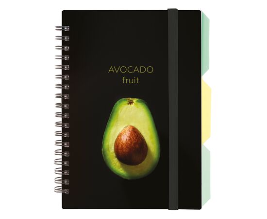 Блокнот Optima Avocado B6 с разделителями 100 листов, клетка (O20358-01)