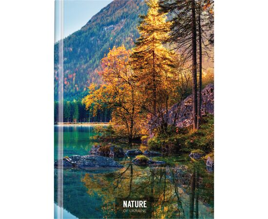 Блокнот Optima Nature of Ukraine: озеро А4, твердая обкл. 96 листов, клетка (O20378-11)