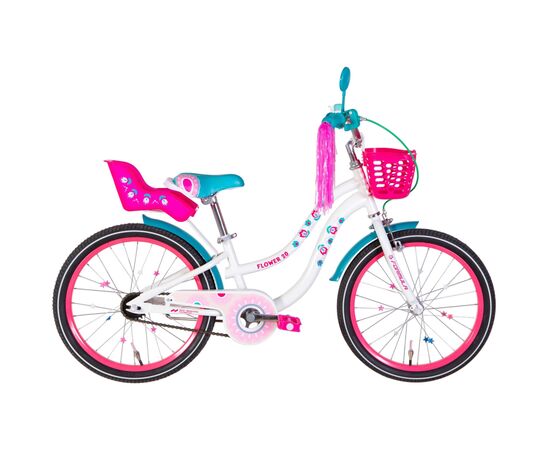 Велосипед Formula 20" Flower Premium рама-10" 2022 White/Pink (OPS-FRK-20-176)