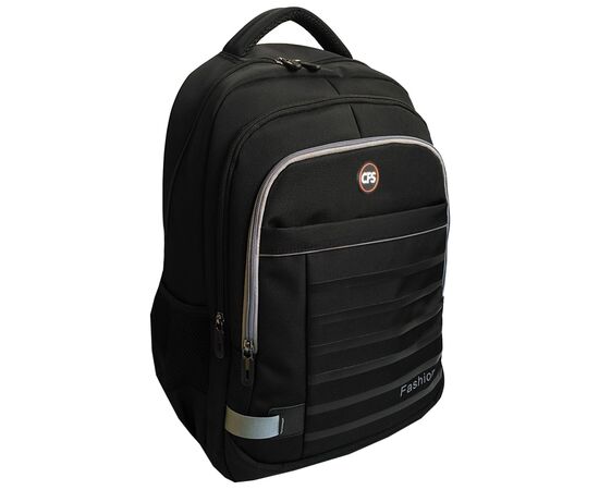 Рюкзак школьный Cool For School 46x30x25 см, 26-35 л, черный (CF86594)