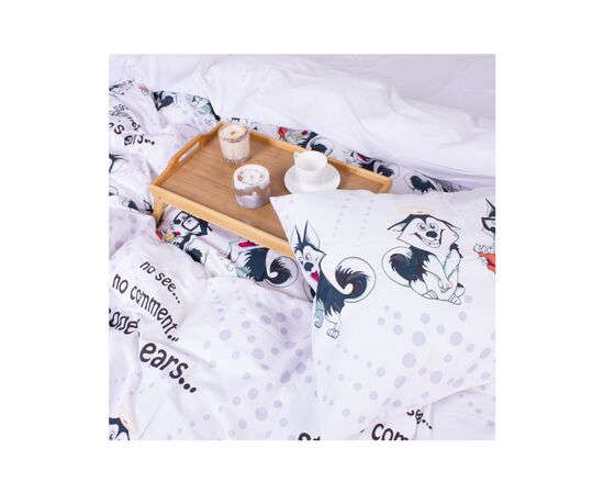 Постільна білизна MirSon Сатин 22-1331 No comment Сімейний (2200005157688), зображення 7