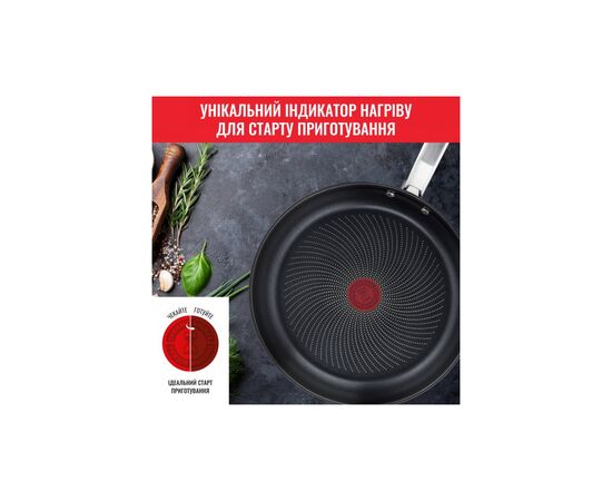 Сковорода Tefal Intuition Titanium Thermo-Spot 26 см (B8170544), зображення 5 Сковорода Tefal Intuition Titanium Thermo-Spot 26 см (B8170544), зображення 5