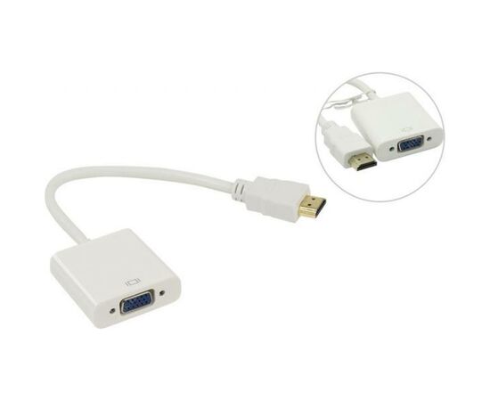 Переходник HDMI M to VGA F (с кабелями аудио и питания от USB) ST-Lab (U-990 white), изображение 3 Переходник HDMI M to VGA F (с кабелями аудио и питания от USB) ST-Lab (U-990 white), изображение 3