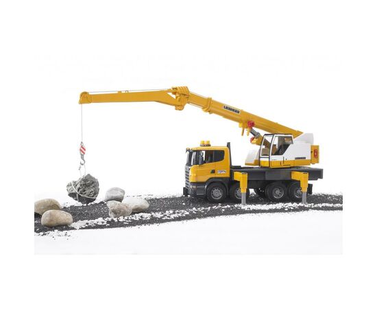 Спецтехника Bruder Автокран Scania Liebherr Большой (свет+звук) (03570), изображение 7 Спецтехника Bruder Автокран Scania Liebherr Большой (свет+звук) (03570), изображение 7