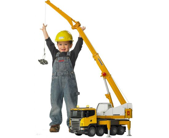 Спецтехника Bruder Автокран Scania Liebherr Большой (свет+звук) (03570), изображение 8 Спецтехника Bruder Автокран Scania Liebherr Большой (свет+звук) (03570), изображение 8