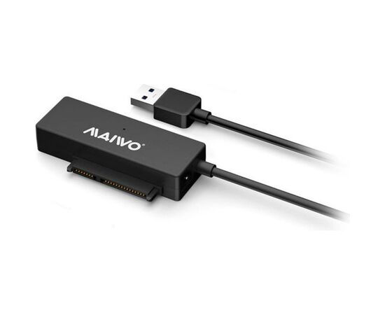 Адаптер Maiwo USB 3.0 to HDD SATA 2,5"/3,5"/5,25"/SSD, PA 2V/2A black (K10435A), изображение 2 Адаптер Maiwo USB 3.0 to HDD SATA 2,5"/3,5"/5,25"/SSD, PA 2V/2A black (K10435A), изображение 2