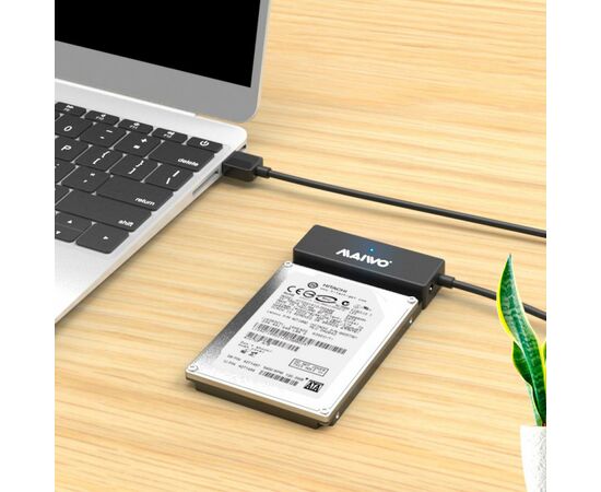 Адаптер Maiwo USB 3.0 to HDD SATA 2,5"/3,5"/5,25"/SSD, PA 2V/2A black (K10435A), изображение 4 Адаптер Maiwo USB 3.0 to HDD SATA 2,5"/3,5"/5,25"/SSD, PA 2V/2A black (K10435A), изображение 4