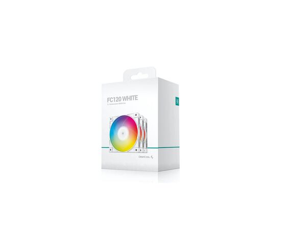 Кулер для корпуса Deepcool FC120 white 3 in 1, изображение 10 Кулер для корпуса Deepcool FC120 white 3 in 1, изображение 10