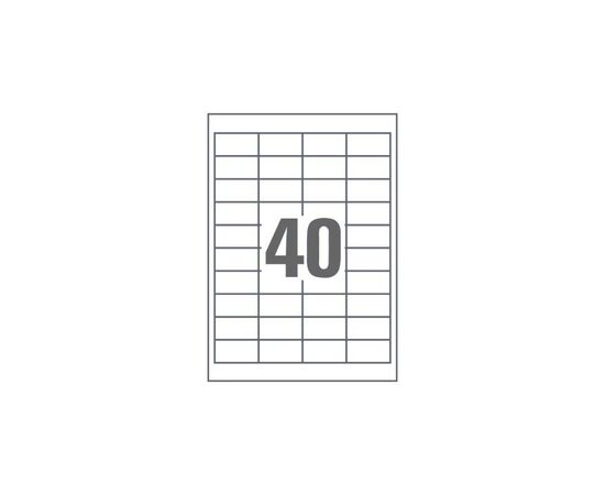 Этикетка самоклеящаяся UKRMARK 50х26 (40 на листі) с/кл (100листів) (RL-A4-40-W1)