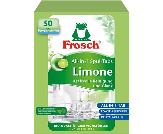 Таблетки для посудомийних машин Frosch Лимон 50 шт. (4001499947315)