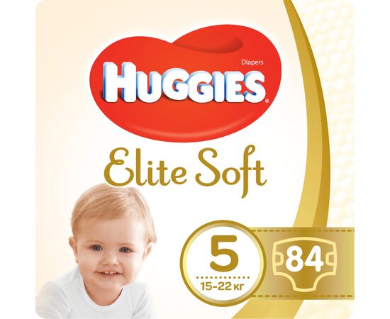 Підгузок Huggies Elite Soft 5 (15-22 кг) Giga 84 (5029053578149)