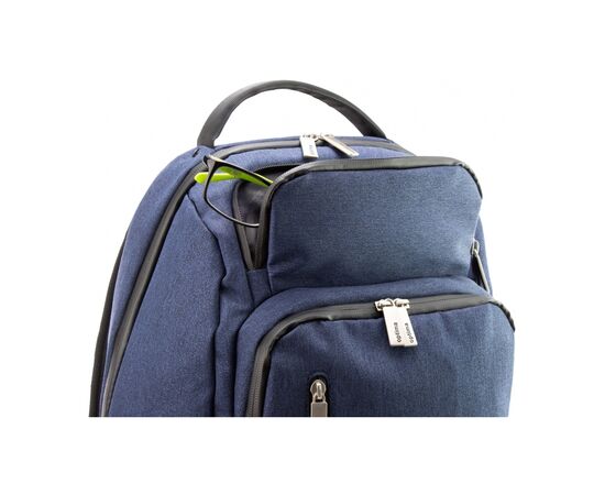 Рюкзак школьный Optima 18" USB Techno унисекс 0.7 кг 26-35 л Синий (O96913-02), изображение 3 Рюкзак школьный Optima 18" USB Techno унисекс 0.7 кг 26-35 л Синий (O96913-02), изображение 3