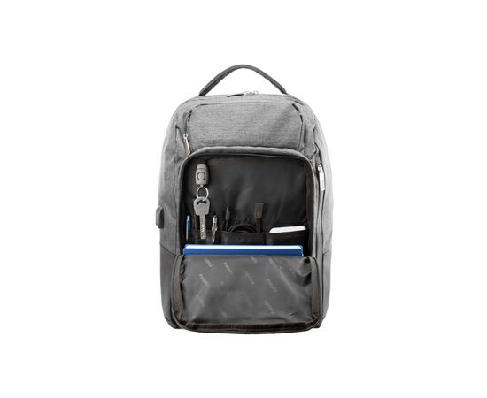 Рюкзак школьный Optima 18" USB Techno унисекс 0.7 кг 26-35 л Серый (O96913-03), изображение 2 Рюкзак школьный Optima 18" USB Techno унисекс 0.7 кг 26-35 л Серый (O96913-03), изображение 2