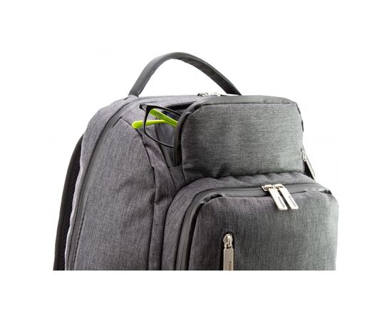 Рюкзак школьный Optima 18" USB Techno унисекс 0.7 кг 26-35 л Серый (O96913-03), изображение 4 Рюкзак школьный Optima 18" USB Techno унисекс 0.7 кг 26-35 л Серый (O96913-03), изображение 4