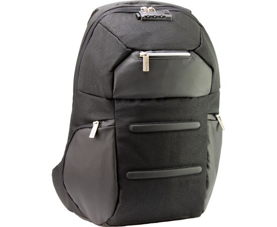 Рюкзак школьный Optima 18.5" USB Anti-Theft унисекс 0.7 кг 16-25 л Черный (O96917-01)