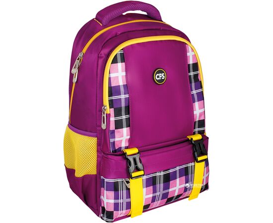 Рюкзак шкільний Cool For School 42х27х14 см 16 л Малиновий з жовтим (CF86244)