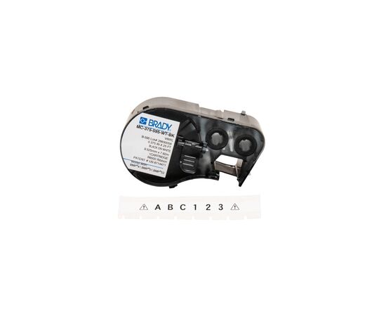 Лента для принтера этикеток Brady MC-375-595-WT-BK 9,53мм х 7,62м, black on white, vinyl (139923)
