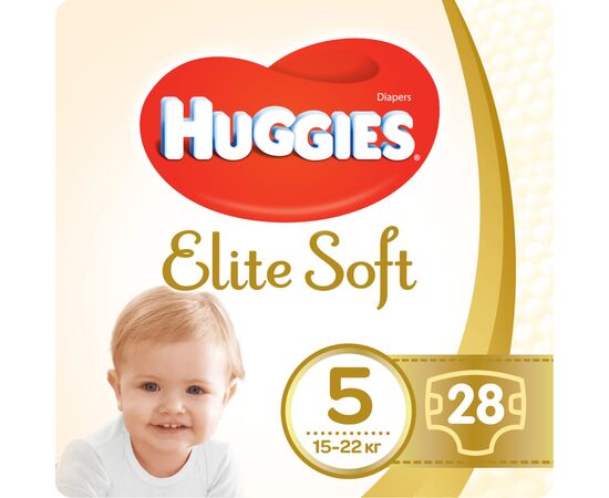 Подгузник Huggies Elite Soft 5 (15-22 кг) Jumbo 28 шт (5029053572611)