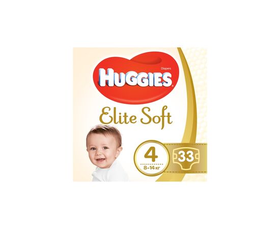 Підгузок Huggies Elite Soft 4 (8-14 кг) Jumbo 33 шт (5029053572604)