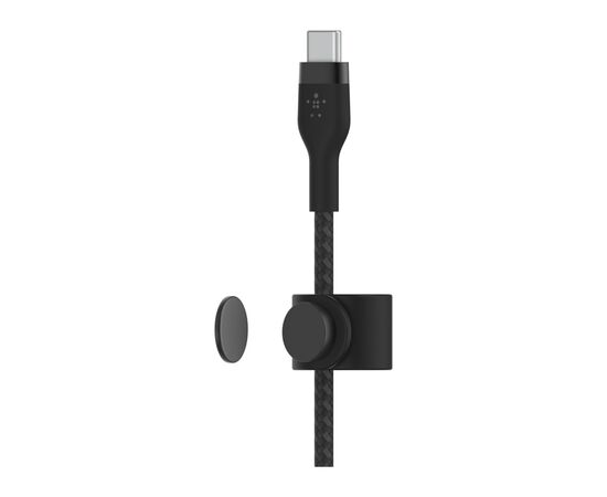 Дата кабель USB-С to Lightning 1.0m BRAIDED SILICONE black Belkin (CAA011BT1MBK), изображение 4 Дата кабель USB-С to Lightning 1.0m BRAIDED SILICONE black Belkin (CAA011BT1MBK), изображение 4
