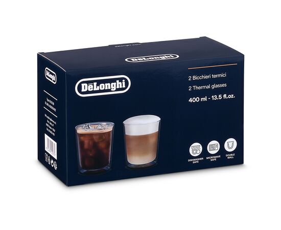 Набор стаканов DeLonghi Drinks 400 мл 2 шт (00000024278), изображение 3 Набор стаканов DeLonghi Drinks 400 мл 2 шт (00000024278), изображение 3