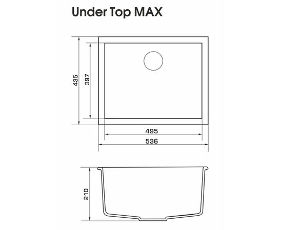 Мойка кухонная GRANADO UNDER TOP MAX gris (gr3008), изображение 6 Мойка кухонная GRANADO UNDER TOP MAX gris (gr3008), изображение 6