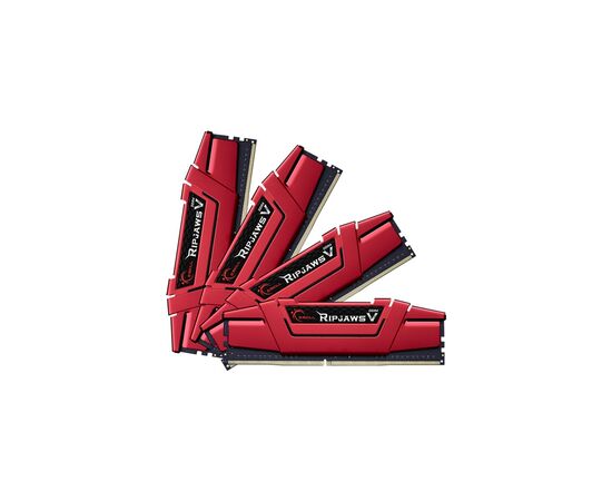 Модуль пам'яті для комп'ютера DDR4 64GB (4x16GB) 3600 MHz Ripjaws V Red G.Skill (F4-3600C19Q-64GVRB)