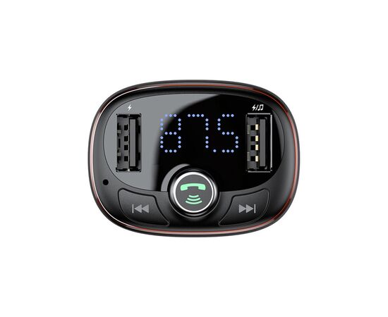 FM модулятор Baseus T typed Bluetooth MP3 coffee (CCALL-TM12), изображение 2 FM модулятор Baseus T typed Bluetooth MP3 coffee (CCALL-TM12), изображение 2